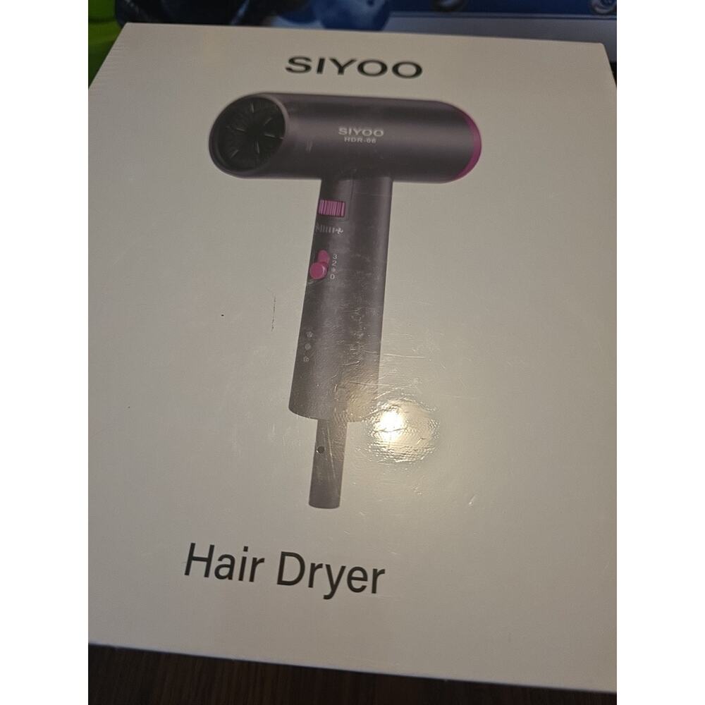 SIYOO Hair Dryer with Diffuser, 1600W Ionic Blow Dryer, Constant Temperature Hai